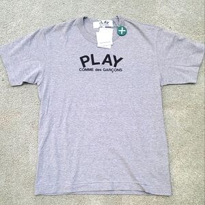 New Comme des Garcons PLAY Gray T-Shirt